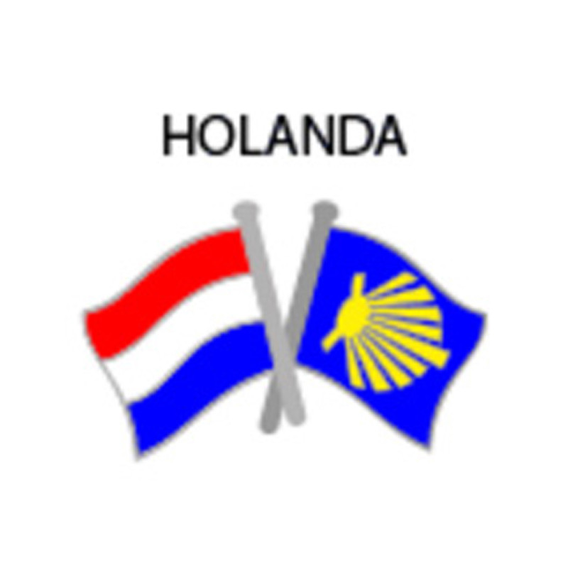 Metal Pin Holland Flag Camino Santiago