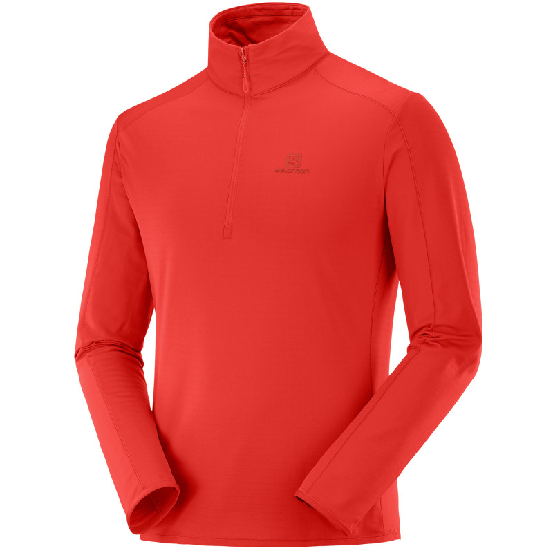 Pulôver Salomon Outrack Half Zip Rojo