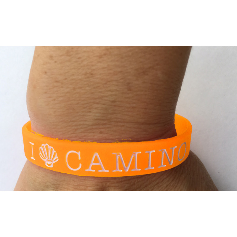 Pulseira de silicone Shell Camino Santiago Orange