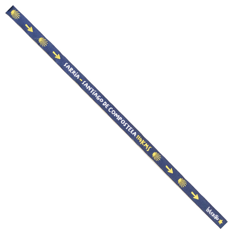 Pulseira Sarria-Santiago de Compostela Tecido - 114Kms 82 Azul