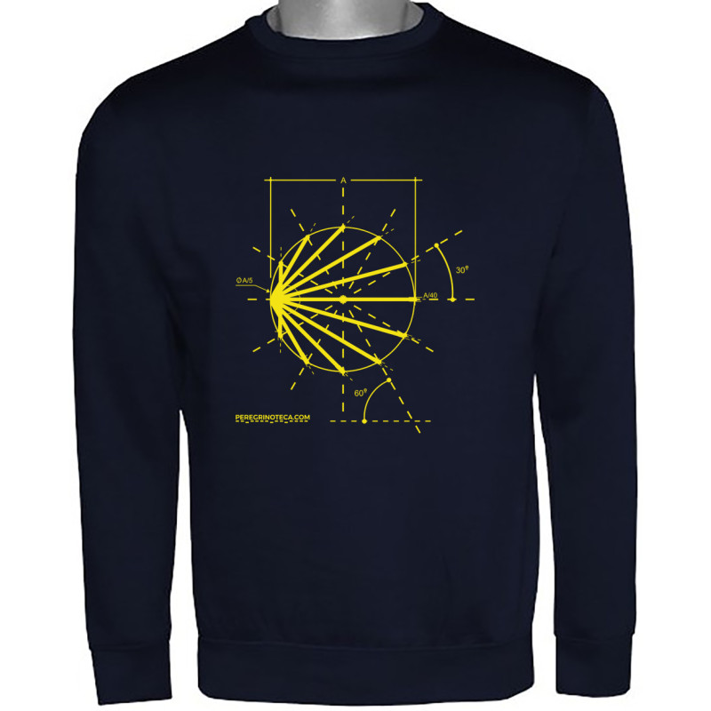 Moletom de Algodão Sketch Camino Blue