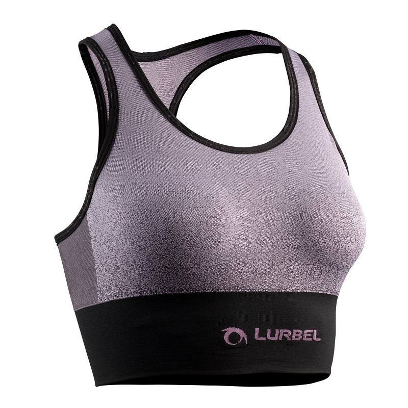 Sujetador Deportivo Lurbel Vênus Top Lavanda/Negro