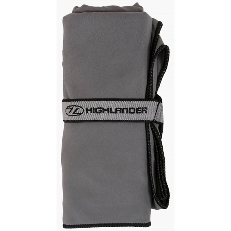 Toalha de viagem de microfibra Highlander XL cinza
