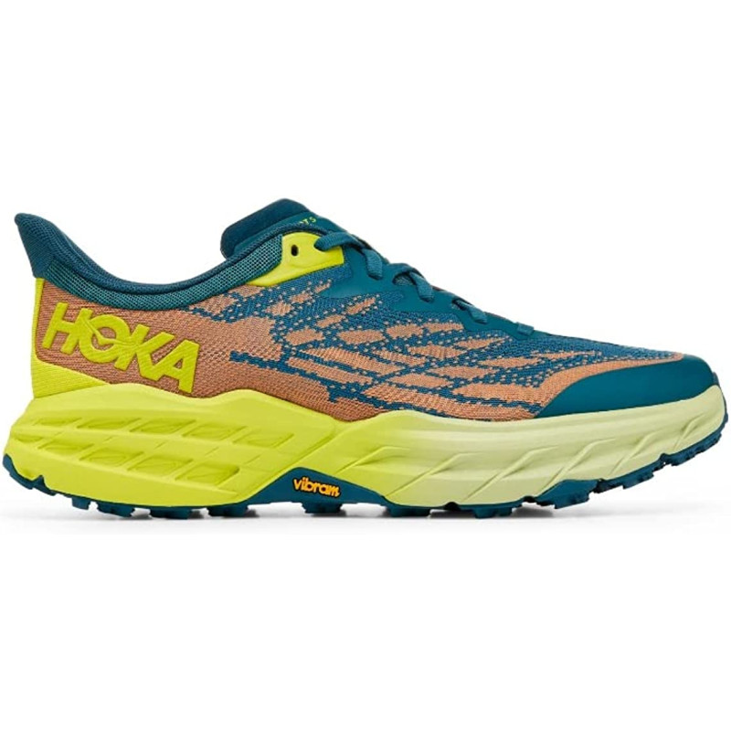 Sapato Hoka Speedgoat 5 Azul/limão/laranja