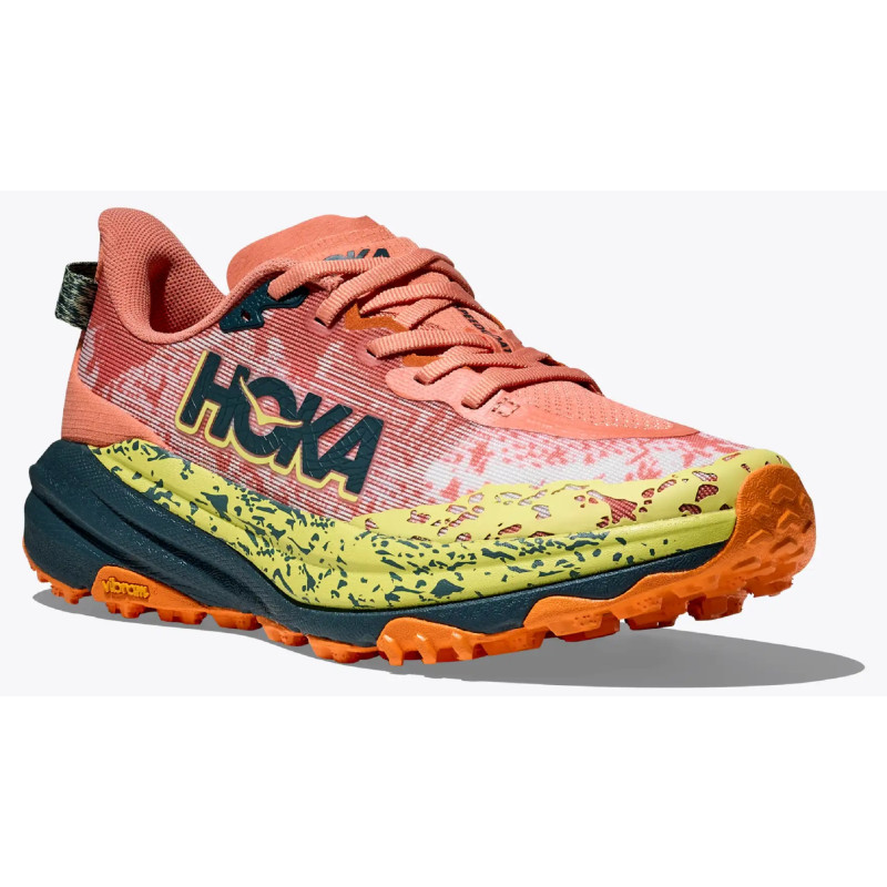 Tênis Hoka Speedgoat 6 W Salmão/Amarelo