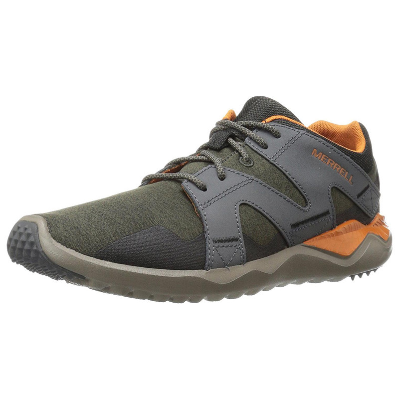 Merrell 1SIX8 Lace tênis Kaki / Gray / Orange