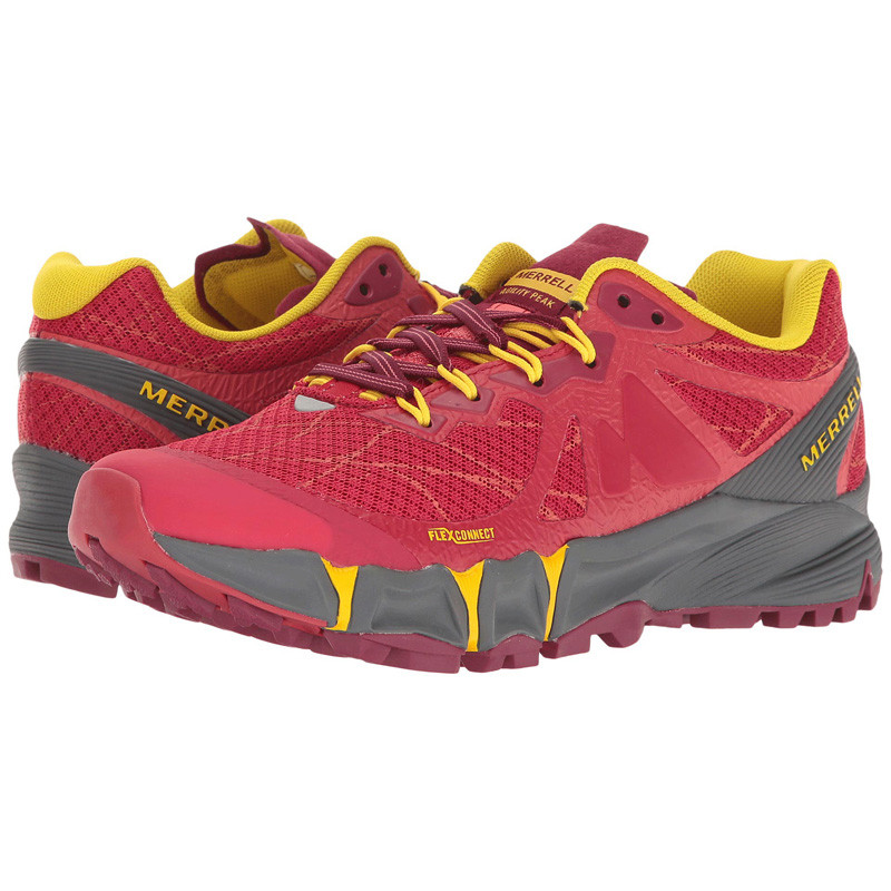 Merrell Agility Peak Flex W fúcsia / sapato amarelo