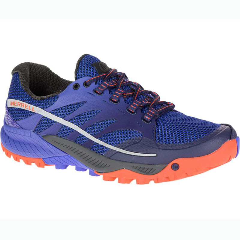 Merrell All Out Charge com tênis azul / roxo / laranja