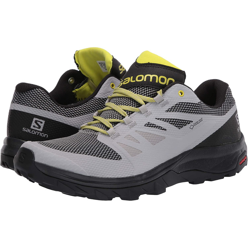 Salomon Outline GTX sapato cinza / limão