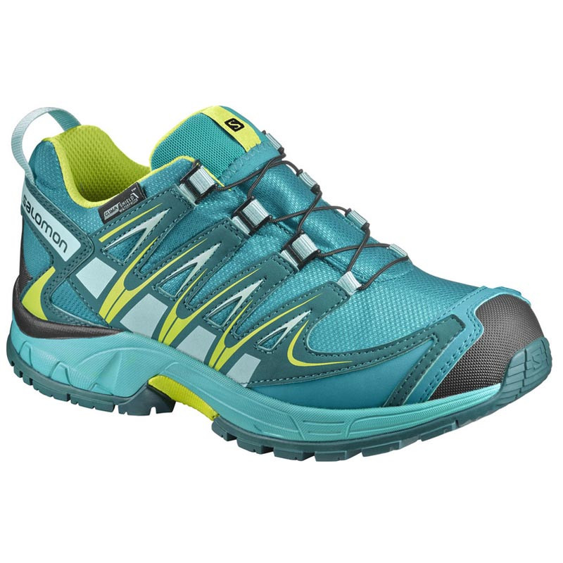 Salomon XA PRO 3D CS WP J Turquesa / Sapato Amarelo