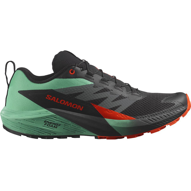 Sapato Salomon Sense Ride 5 preto/verde/vermelho