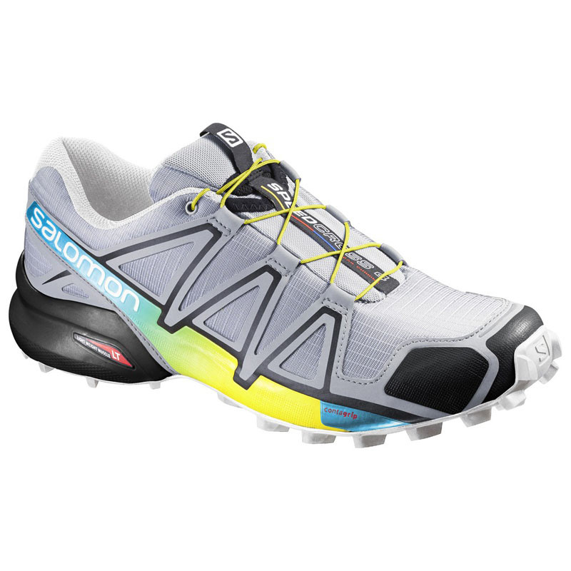 Salomon Speedcross 4 sapato cinza / preto / amarelo