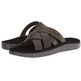 Teva Voya Slide Couro Sandália Dark Olive